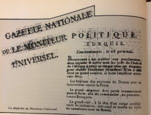 article du Moniteur Universel, 28 germinal / 20 avril 1799